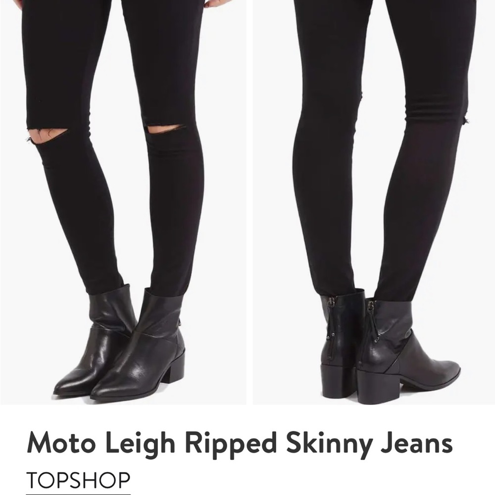 TOPSHOP MOTO Ripped Skinny Jeans